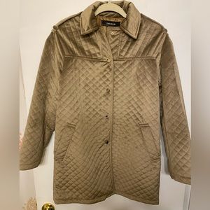 Zara quilted car coat, beige/bronze, nearly new without tags